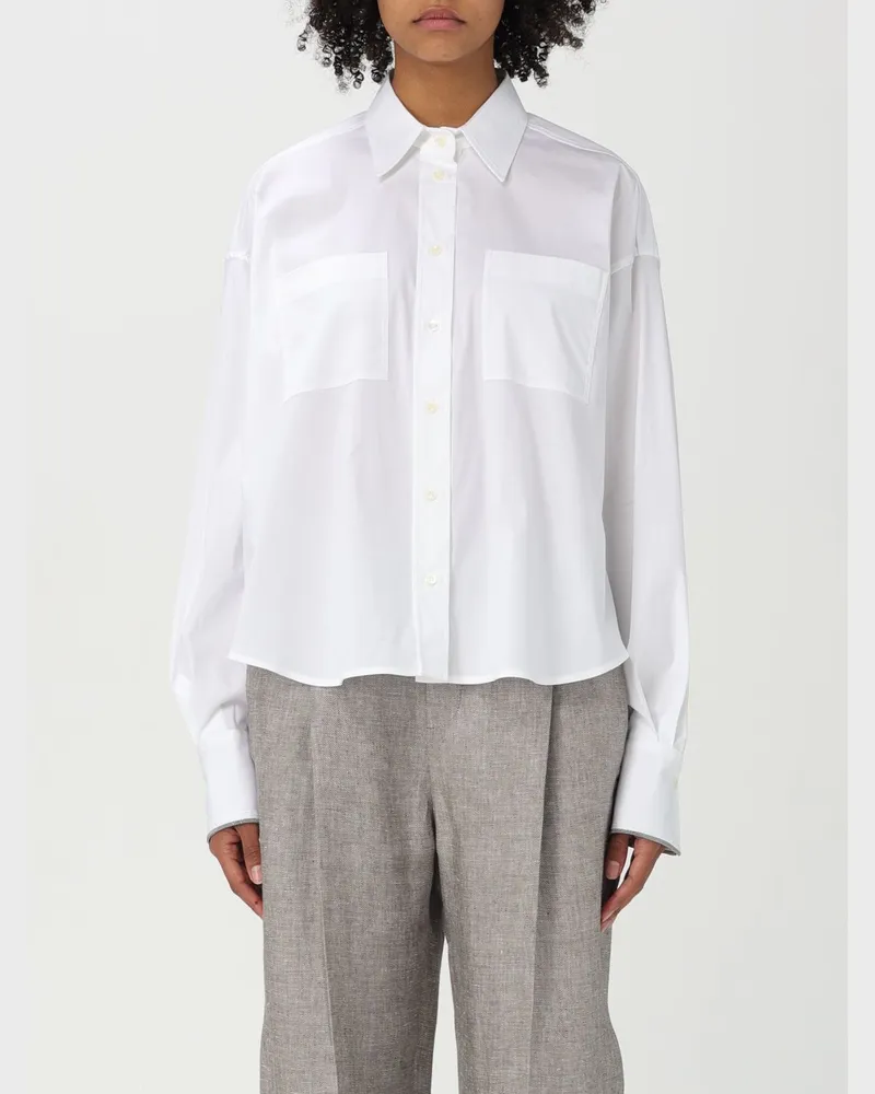 Brunello Cucinelli Top damen Weiß
