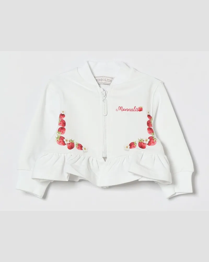 Monnalisa Bedrucktes Baumwoll-Sweatshirt Weiß