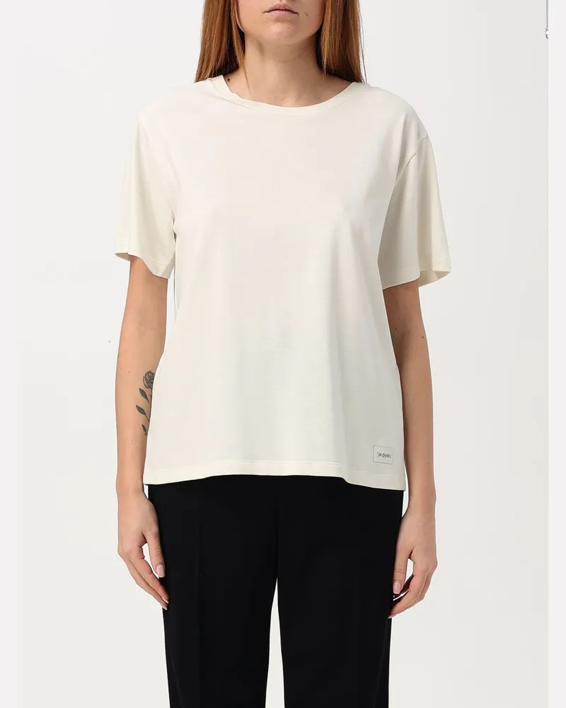 Saint Laurent T-shirt damen Weiß