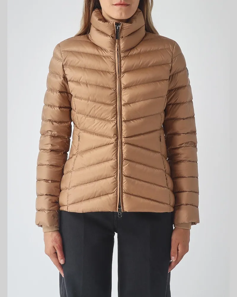 Colmar Kurze Stepp-Daunenjacke aus Nylon mit Stehkragen und Daunenfüllung Dark