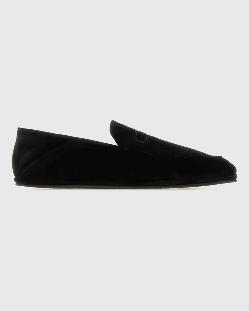 John Lobb Veloursleder-Loafer mit Ziernaht und Gummisohle Schwarz