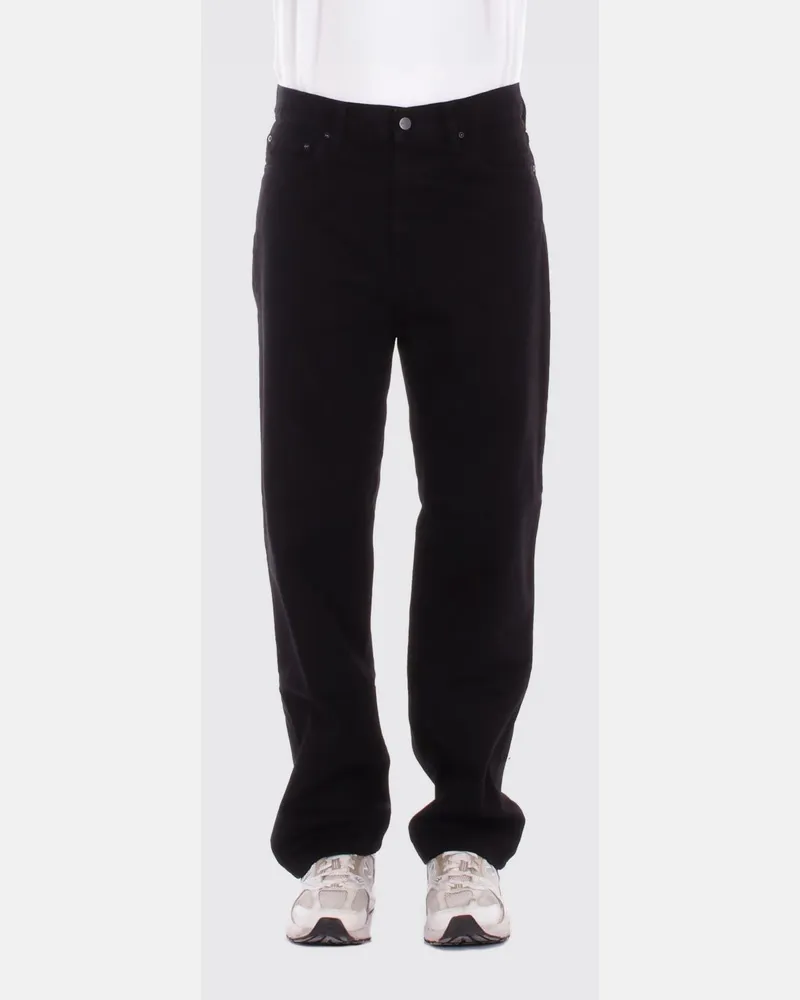 Carhartt WIP Aaron Wide Leg Jeans aus Denim Schwarz