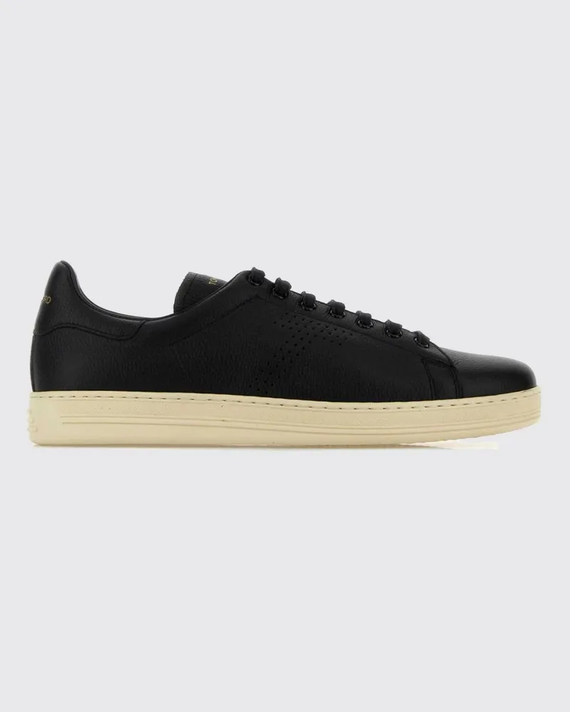 Tom Ford Warwick Sneakers aus genarbtem Leder von Schwarz