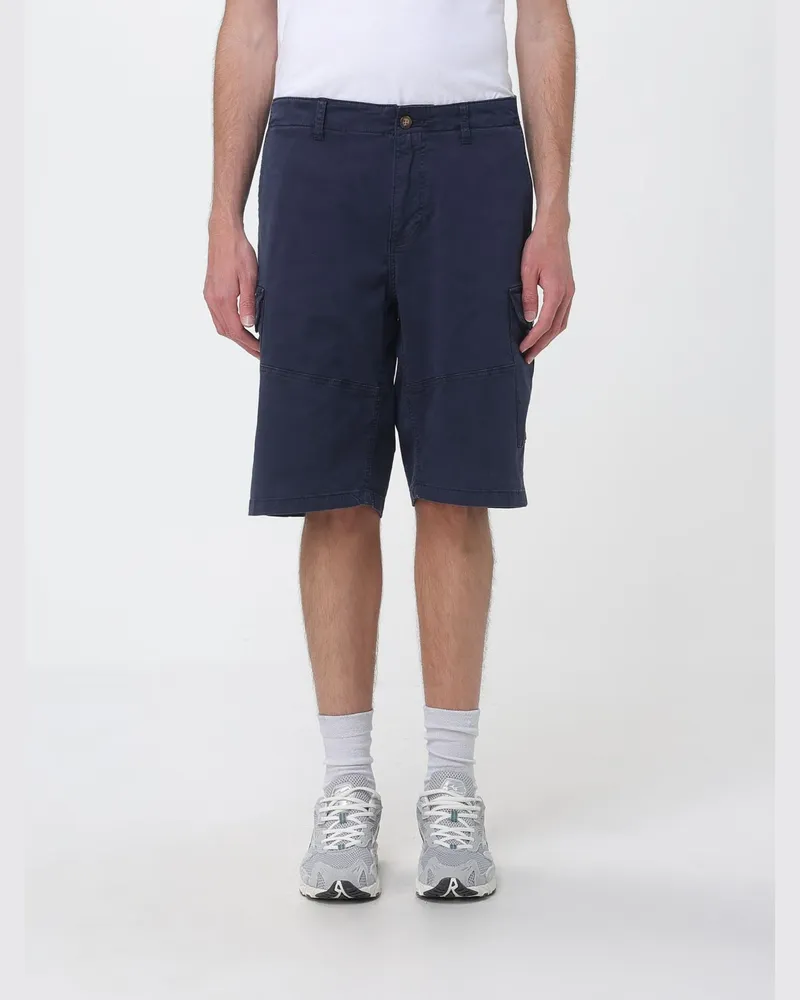 Blauer Cargo-Shorts aus Stretch-Baumwolle Blau