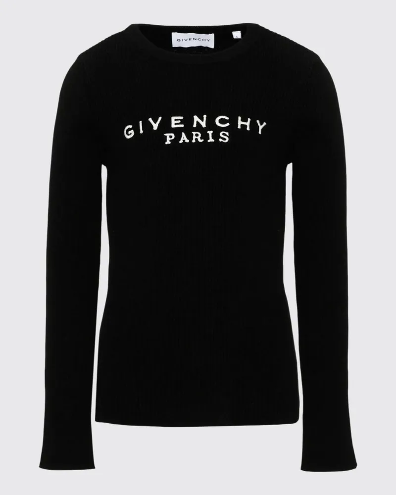Givenchy Pullover für Jungen aus Baumwolle und Kaschmir mit Jacquard-Logo Schwarz