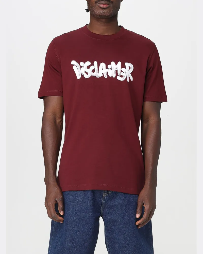 DISCLAIMER T-shirt herren Burgunderrot