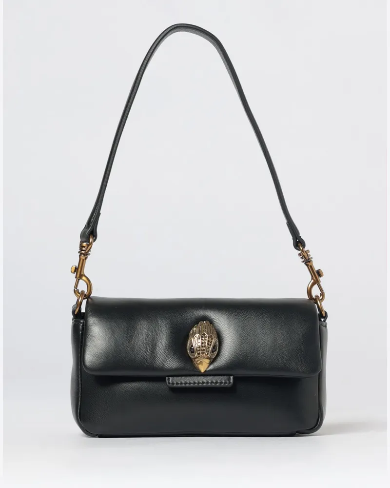Kurt Geiger Mini-Tasche Oxford aus Glattleder mit Strass-Logo Schwarz