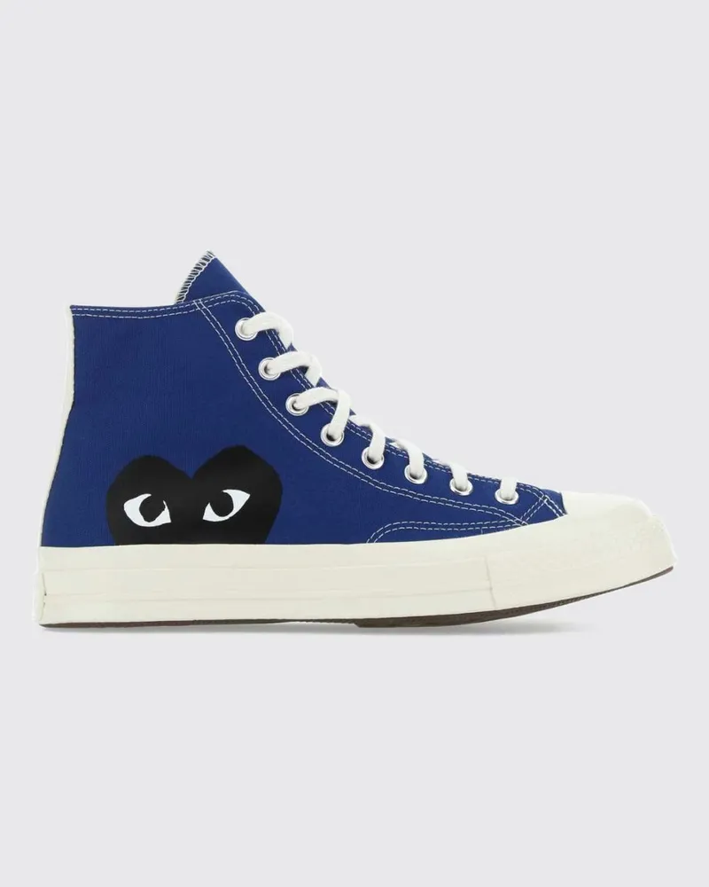 Comme des Garçons Hohe Chuck 70 Canvas-Sneakers mit Logo-Print Blau