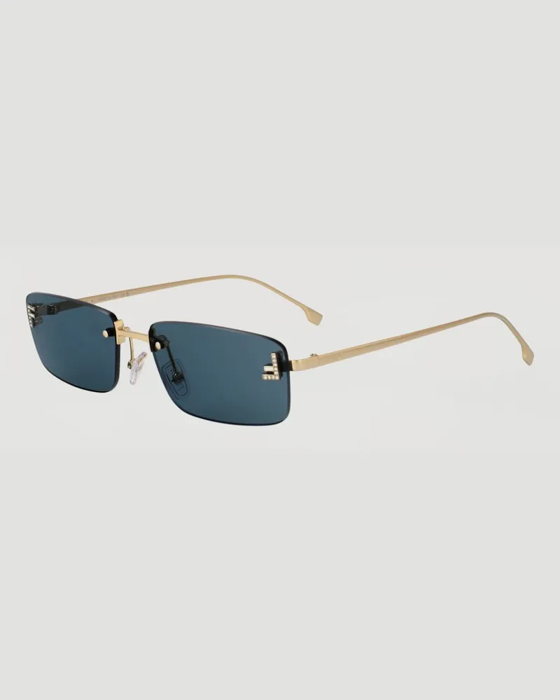 Fendi First Sonnenbrille aus Metall Blau