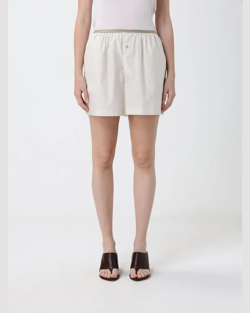 Christophe Lemaire Shorts aus Baumwolle und Seide Weiß