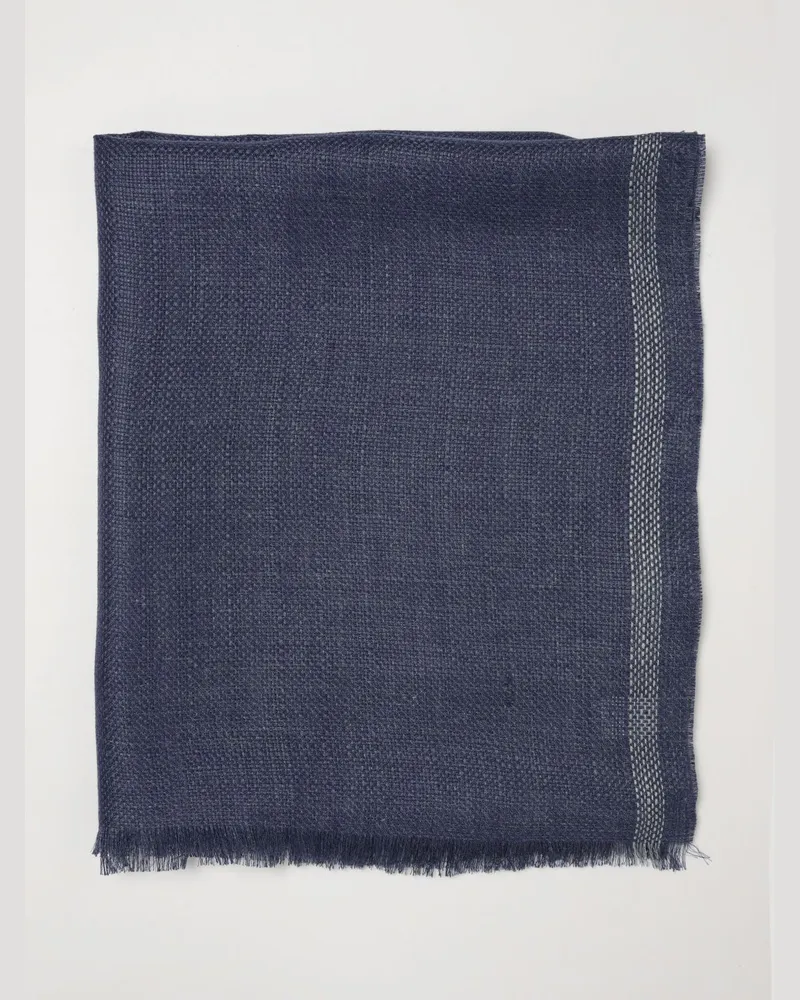 Brunello Cucinelli Leinen-Schal Blau