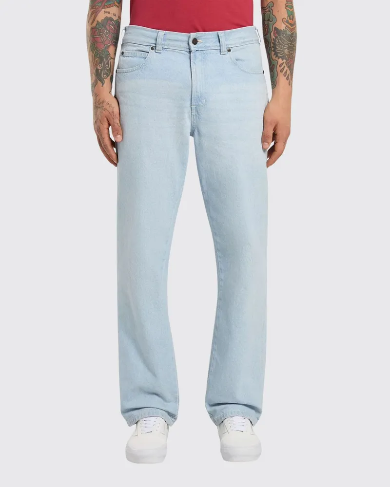 Dickies 954 Straight Leg Carpenter Jeans aus Denim mit mittlerer Leibhöhe und Logo hinten Blau