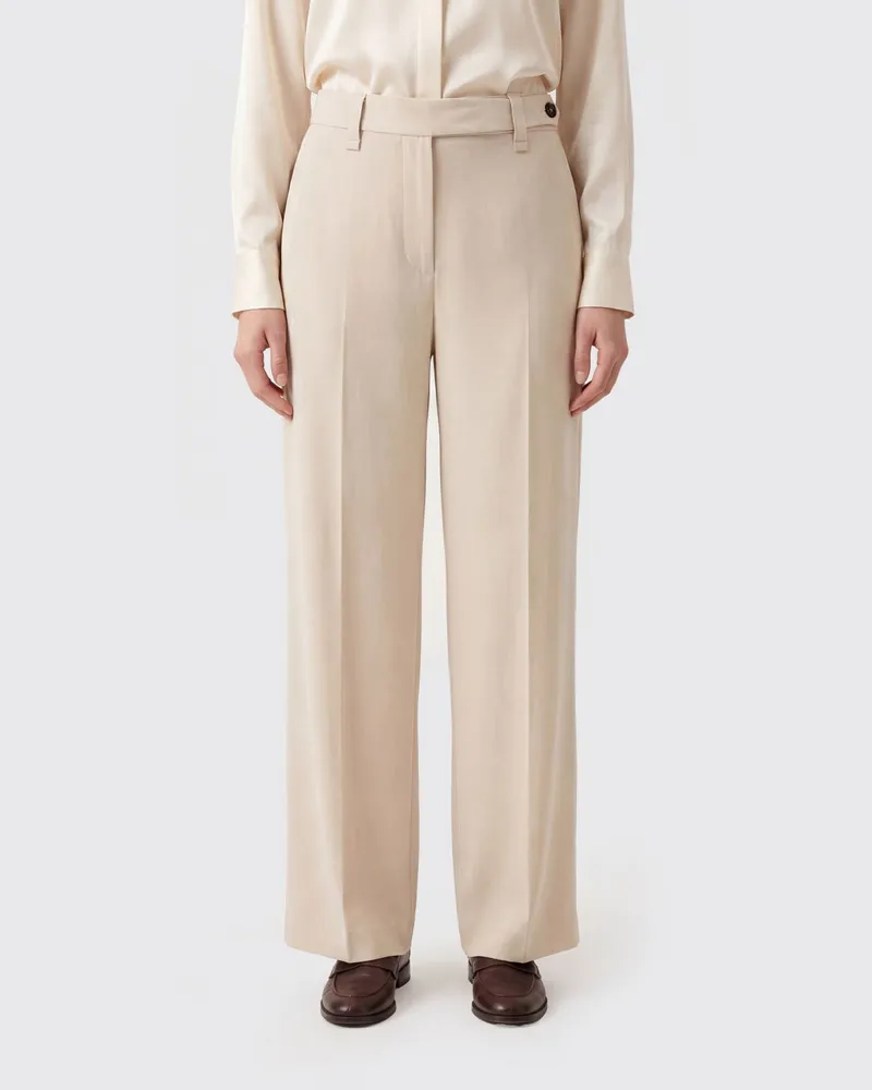 Brunello Cucinelli Cropped-Hose aus Stretch-Baumwolle Yellow