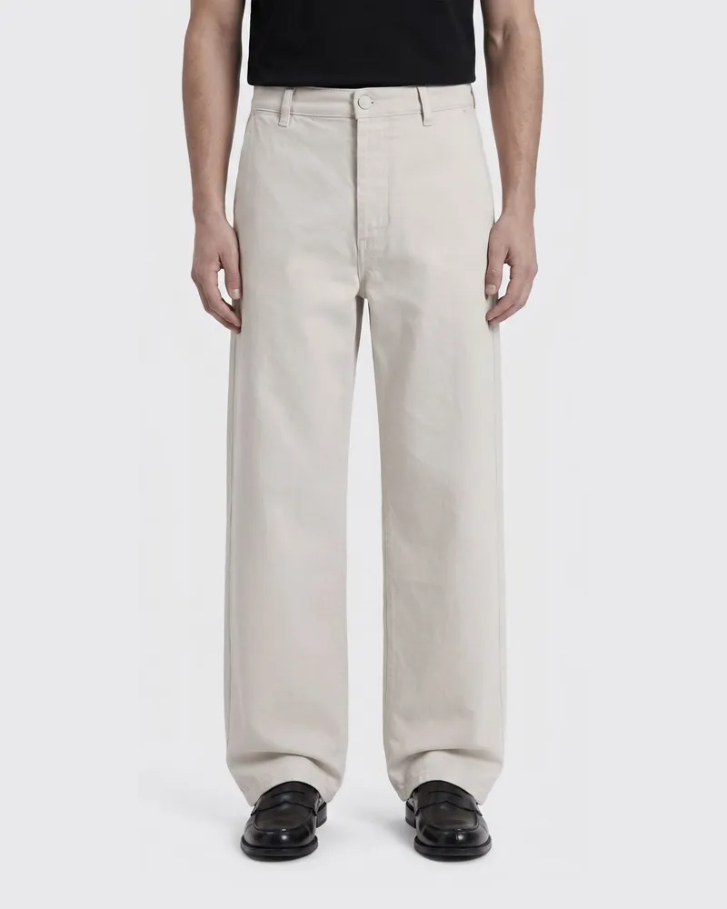 AMI Paris Weite Jeans aus Baumwolldenim Weiß