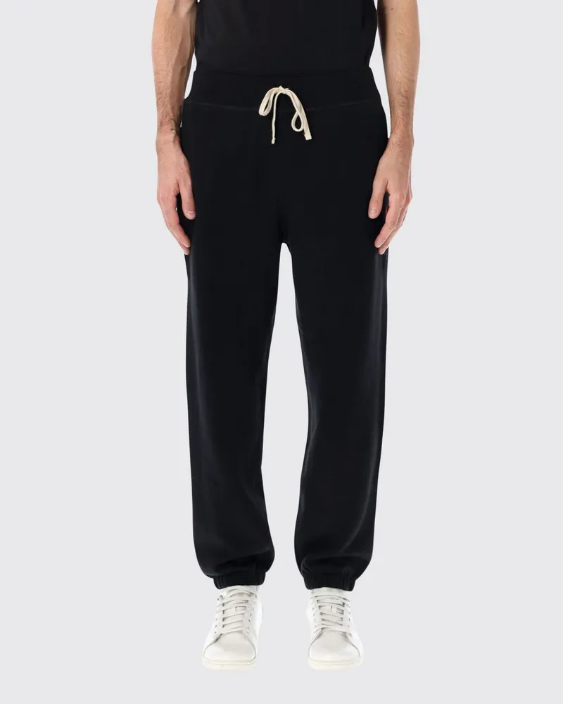 Ralph Lauren Fleece-Jogginghose mit gesticktem Pony-Logo Schwarz