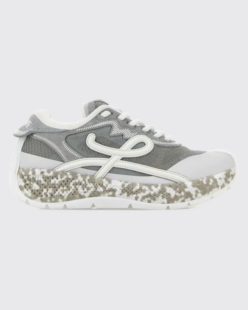 Loewe Pogo Low-Top-Sneakers aus Veloursleder und Funktionsgewebe mit Logo Grau