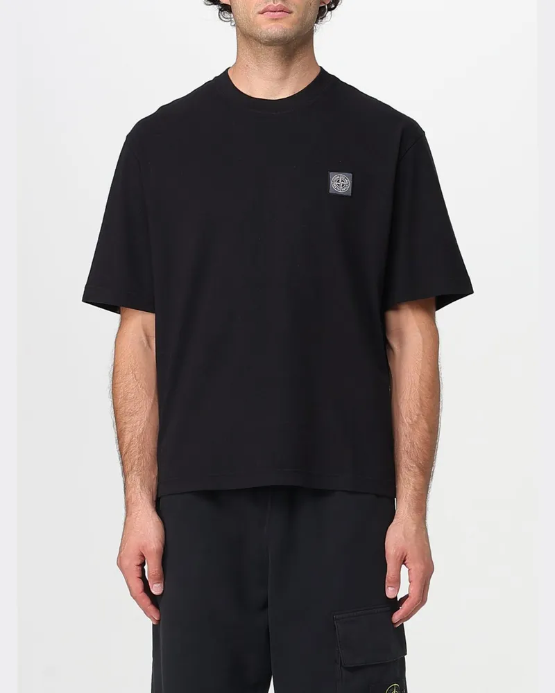 Stone Island T-shirt herren Schwarz