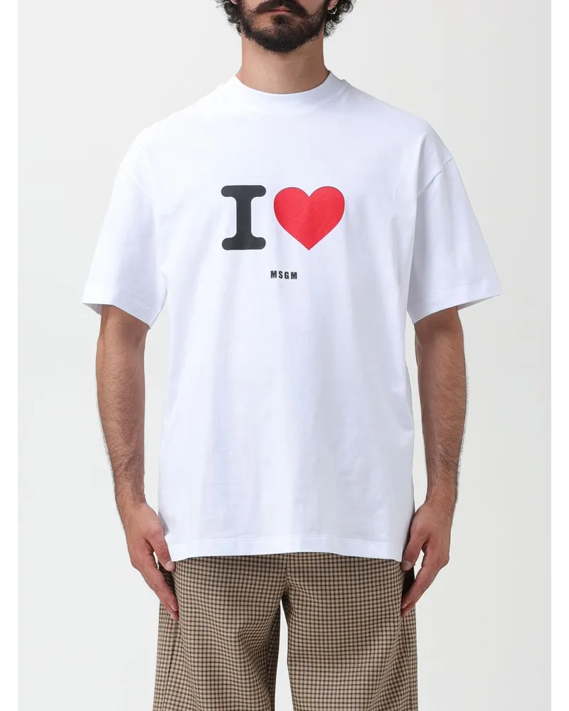 MSGM T-shirt herren Weiß