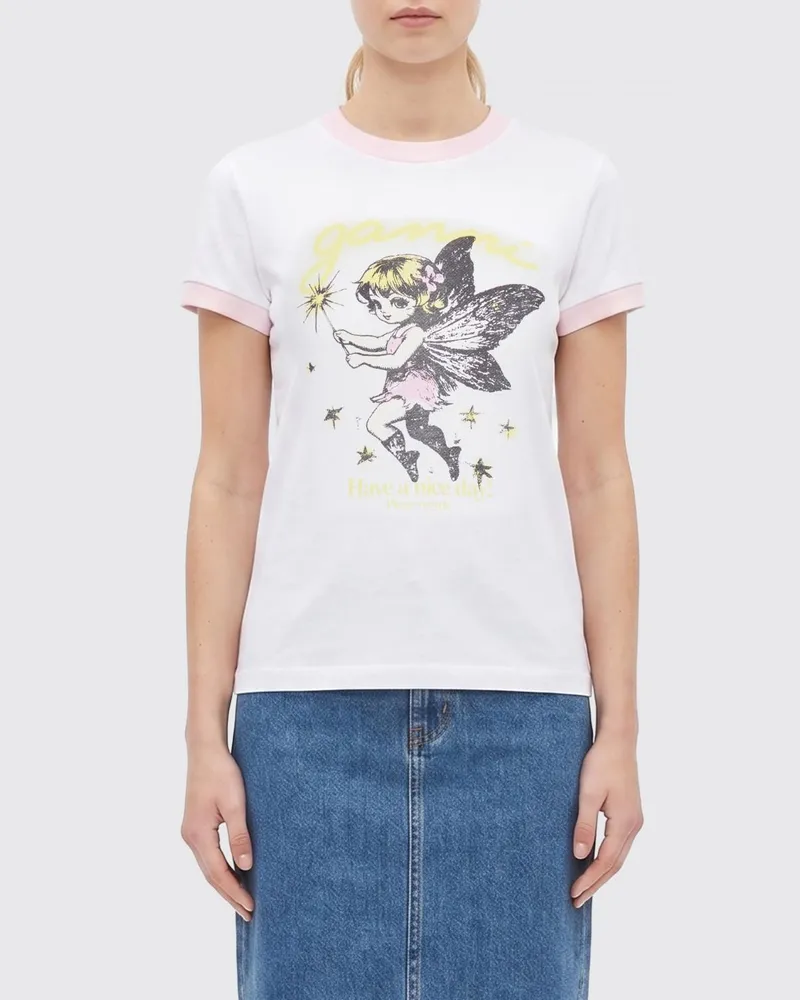 Ganni T-shirt damen Weiß