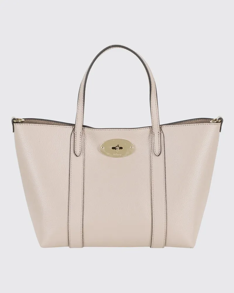 Mulberry Bayswater Mini Tote-Tasche aus genarbtem Kalbsleder mit abnehmbarem Riemen Beige