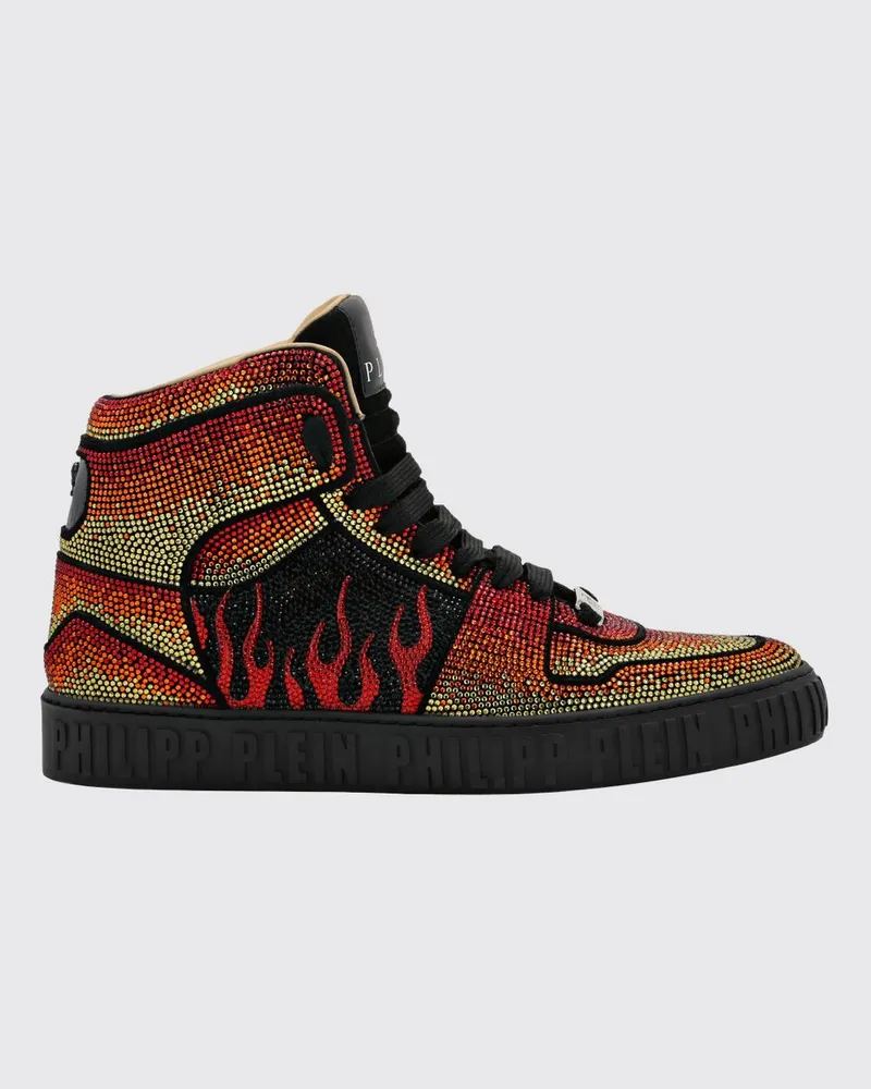 Philipp Plein Wildleder-Sneakers mit Strasssteinen Schwarz
