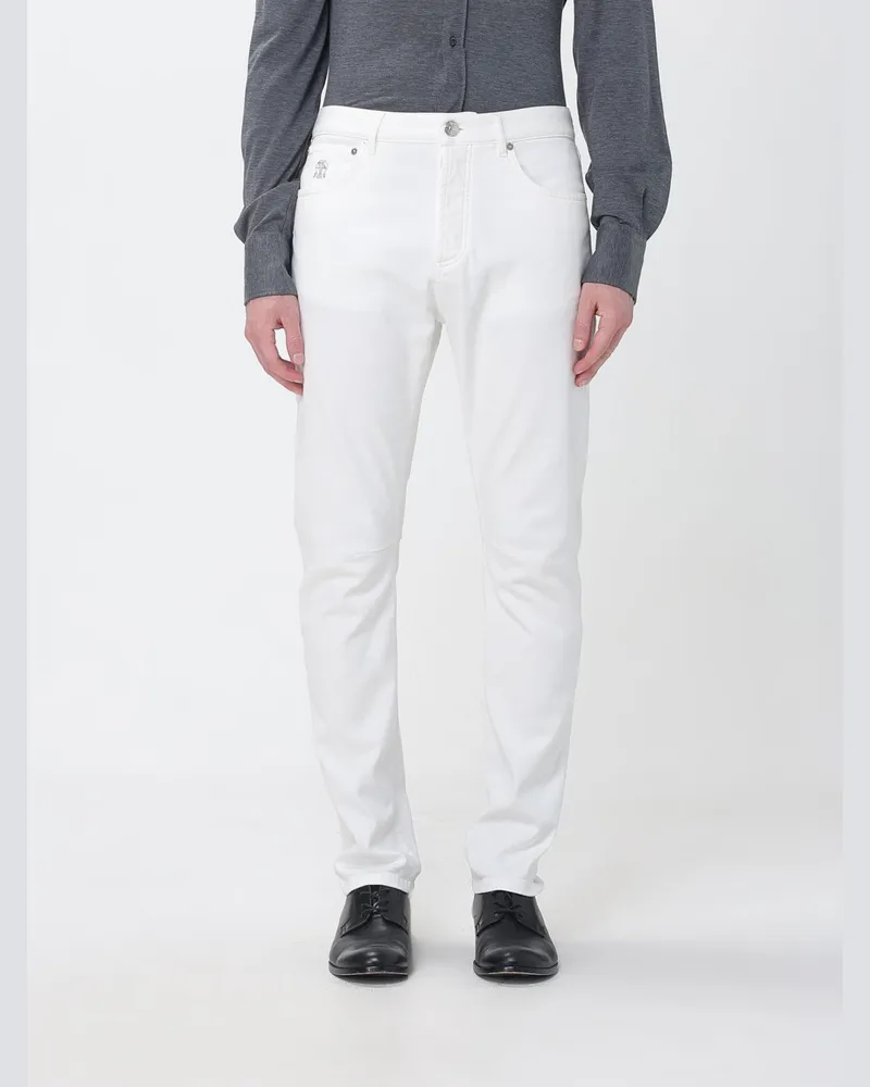 Brunello Cucinelli Stretch-Denim-Jeans Weiß