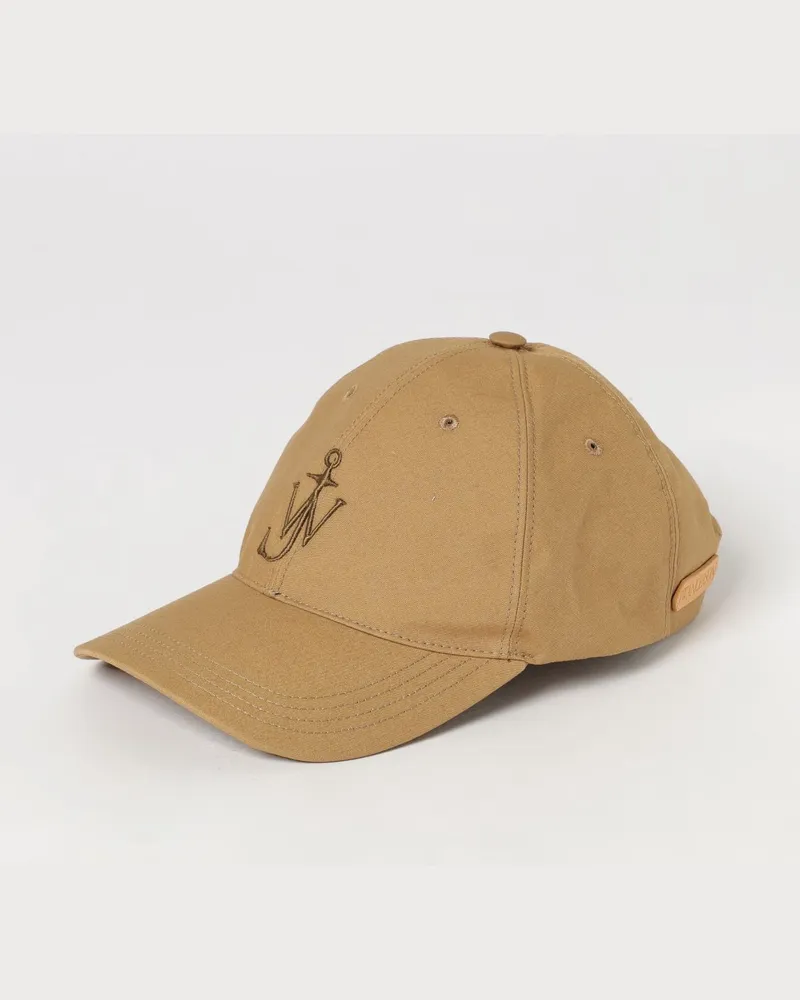 J.W.Anderson Baseballkappe aus Baumwoll-Gabardine mit gesticktem Logo Beige
