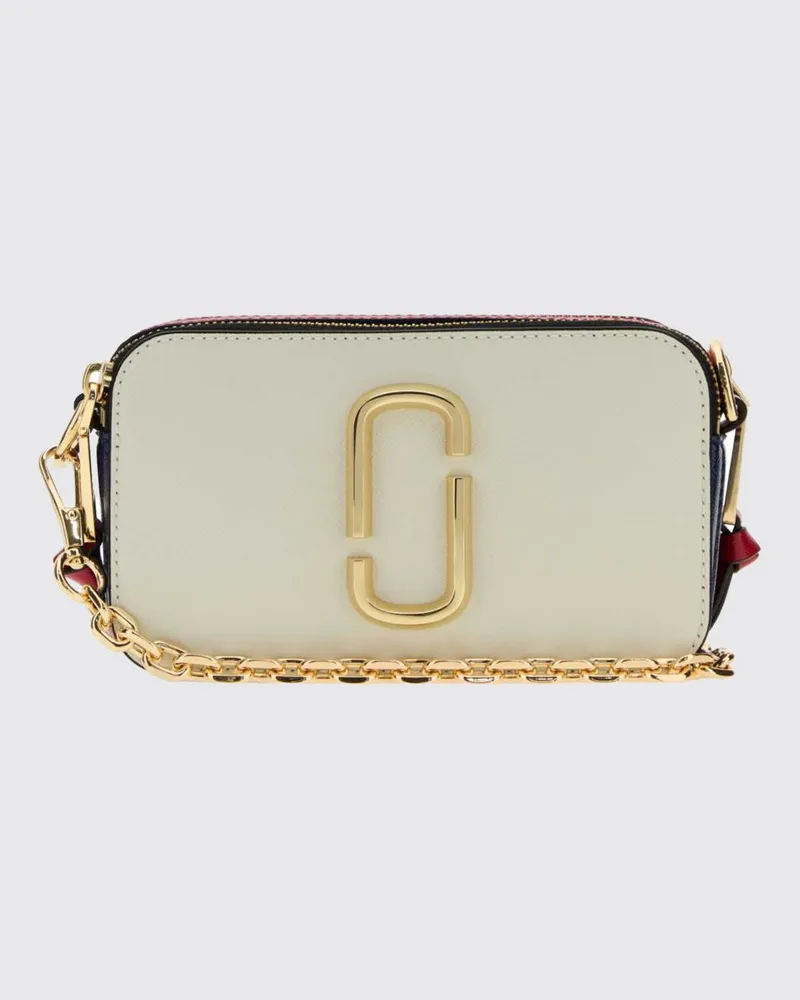 Marc Jacobs Kleine The Snapshot Umhängetasche aus Saffiano-Leder Beige