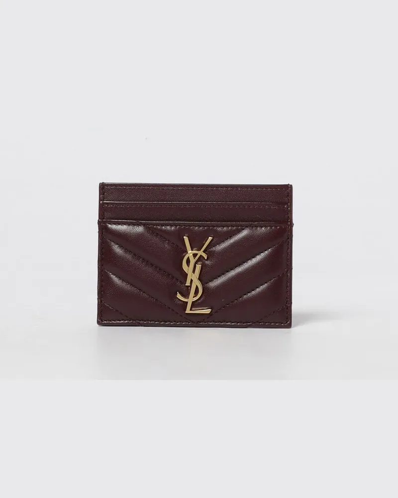 Saint Laurent Geldbörsen damen Burgunderrot