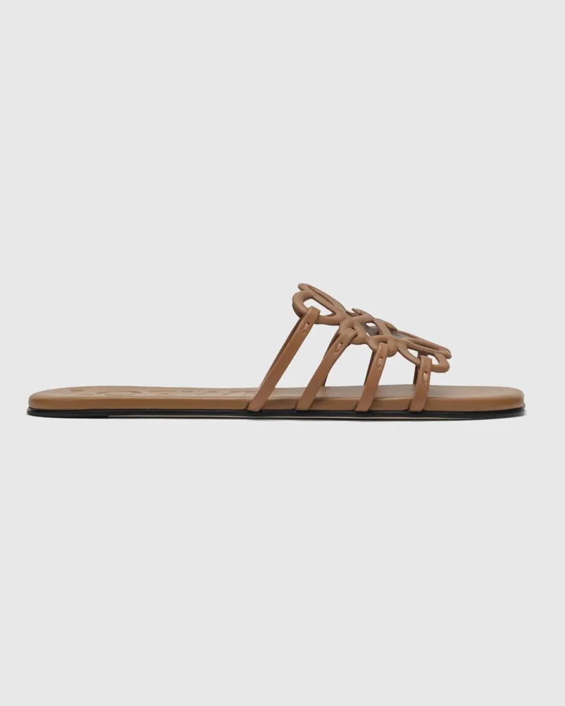 Loewe Flache sandalen damen Camel