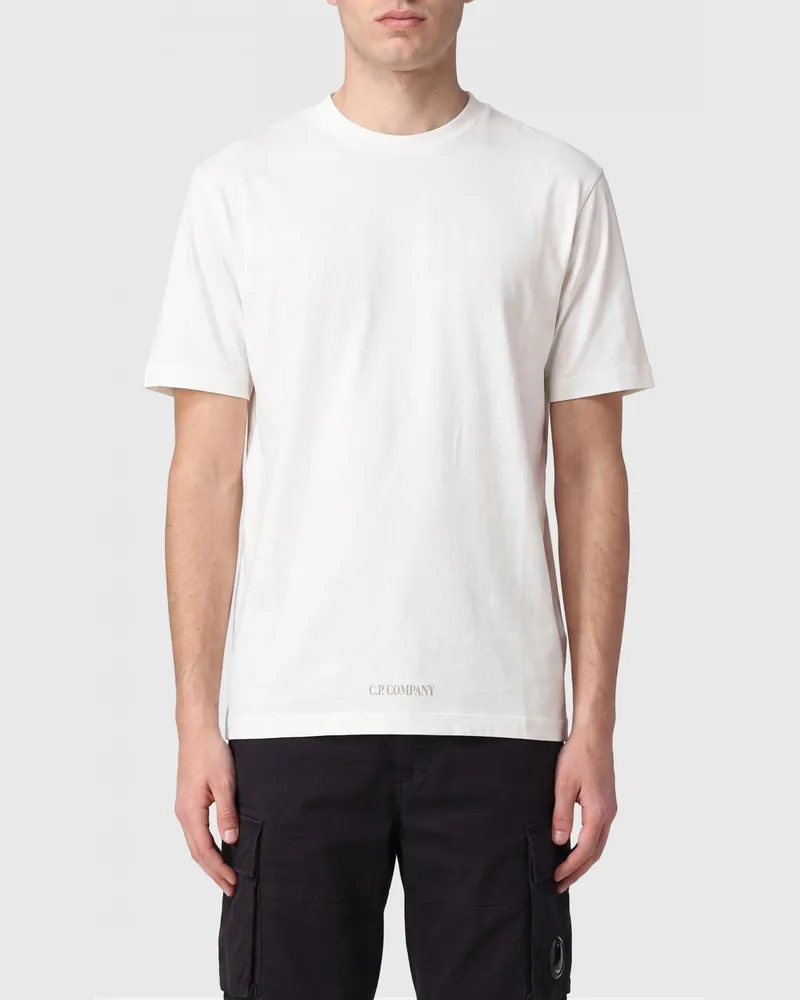 C.P. Company Basic Baumwoll-T-Shirt Weiß