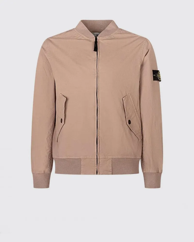 Stone Island Bomberjacke aus Stretch-Baumwolle Schwarz