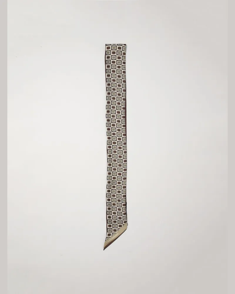 Tagliatore Bedrucktes Seidenbandeau Braun