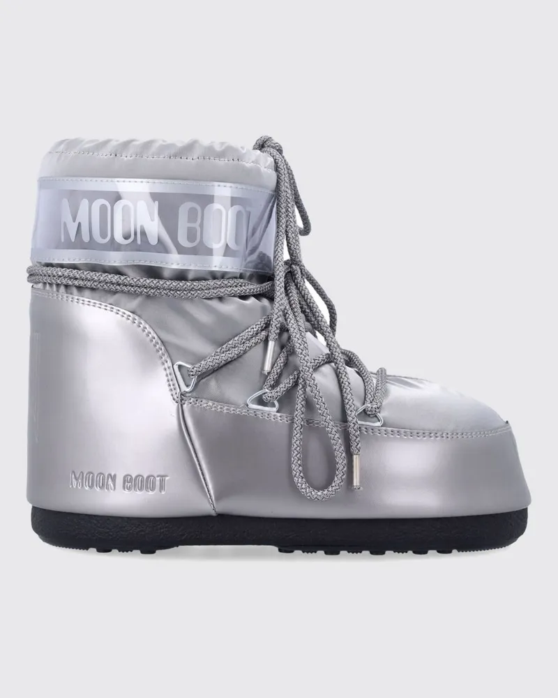 Moon Boot Flache stiefeletten damen Silber