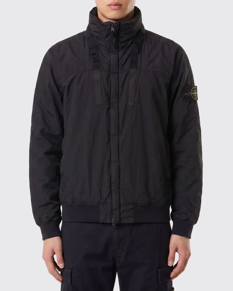 Stone Island Bomberjacke aus Econyl Schwarz