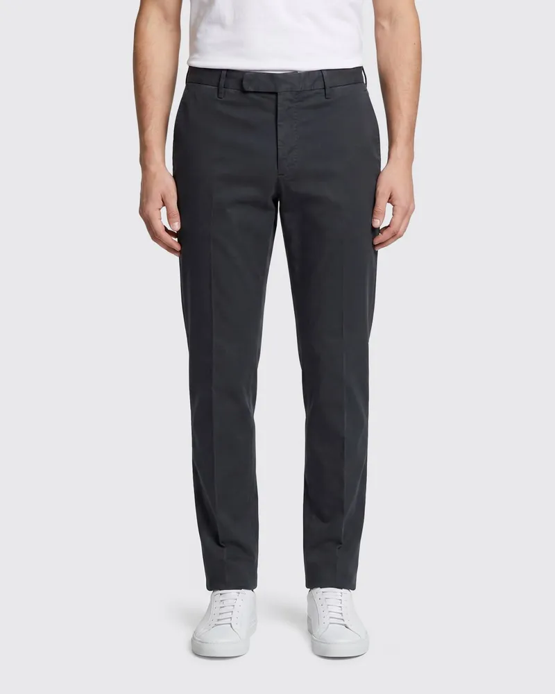 Incotex Maßgeschneiderte Hose aus Stretch-Baumwolle Navy