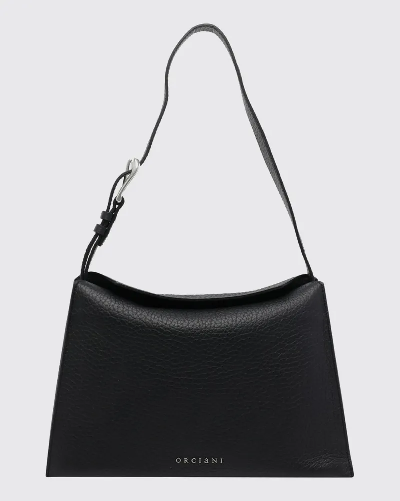 Orciani Trinity Tasche aus genarbtem Leder Schwarz