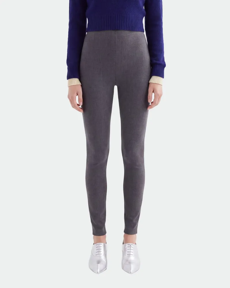 Jil Sander Stretch-Leggings aus Schurwolle Schwarz