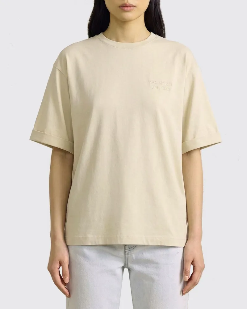 Woolrich T-shirt damen Milch