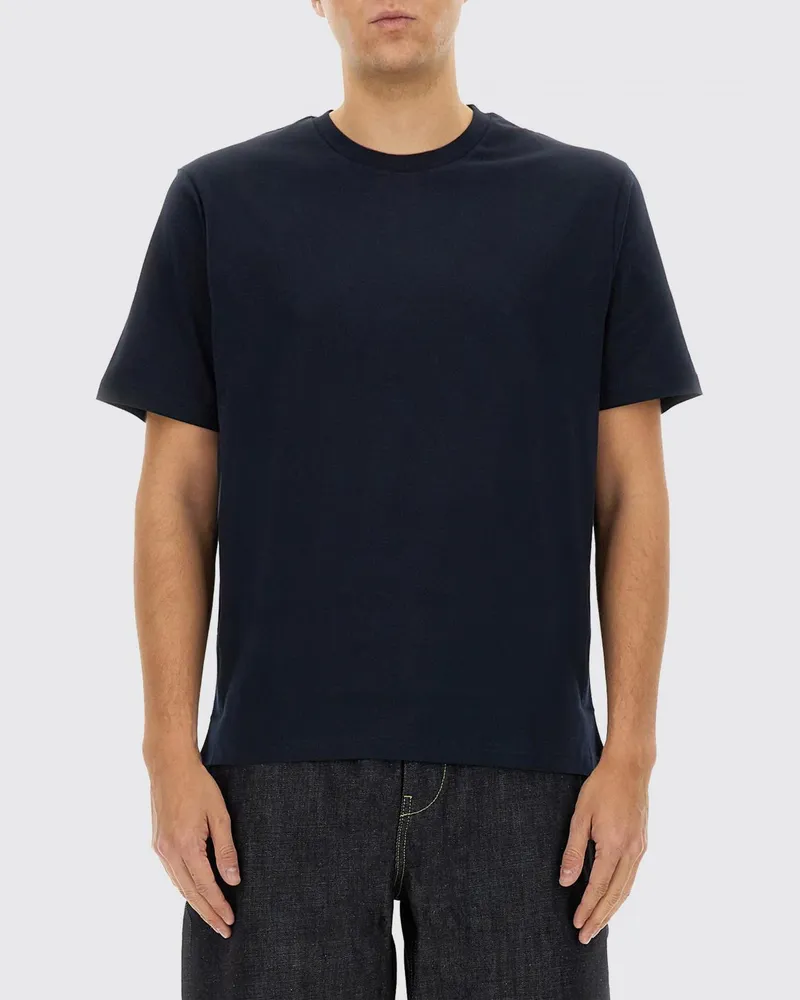 Studio Nicholson Basic T-Shirt aus Baumwolle Navy