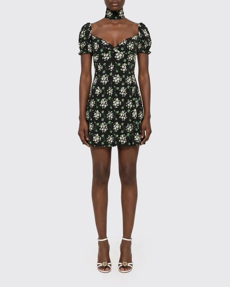 Dolce & Gabbana DOLCE  GABBANA Dolce & Gabbana Bedrucktes Stretch-Seiden-Minikleid Bunt