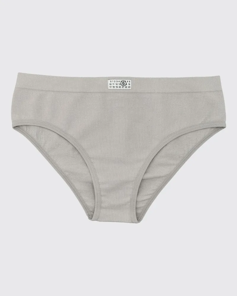 Maison Margiela Slips aus Baumwollmischung mit Logo Grau