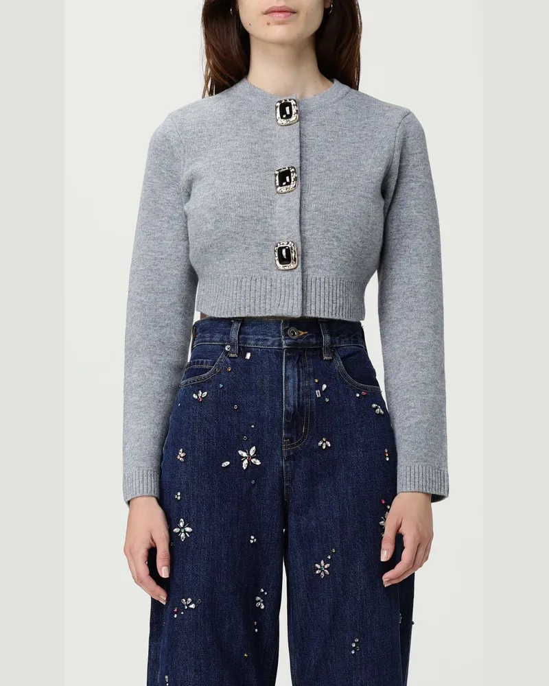 Self-Portrait Strickjacke damen Grau