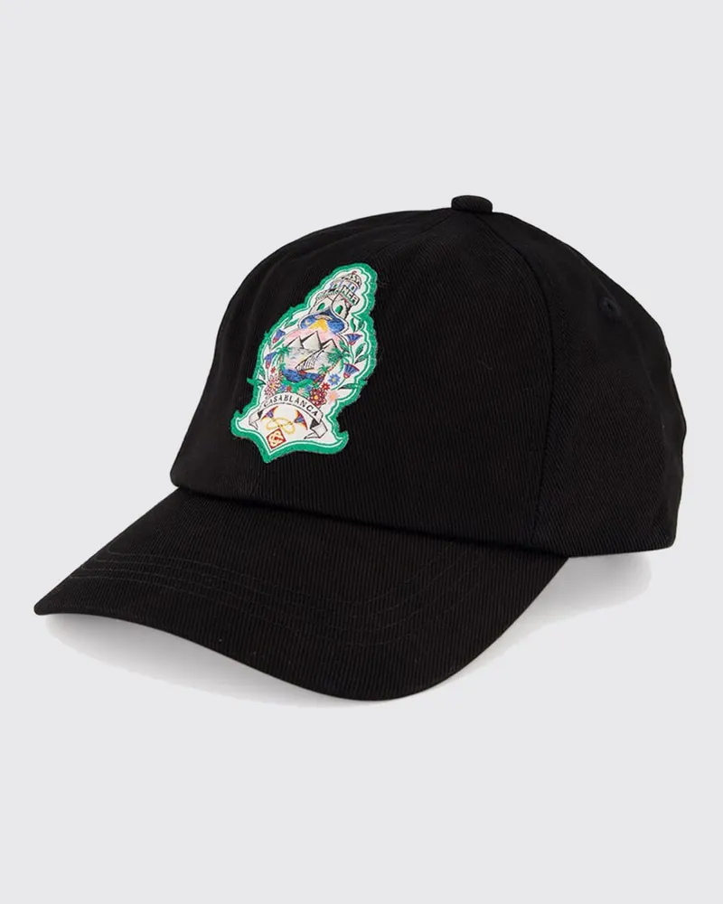 Casablanca Paris Baseballkappe aus Baumwolle von mit gesticktem Logo und verstellbarem Riemen Schwarz