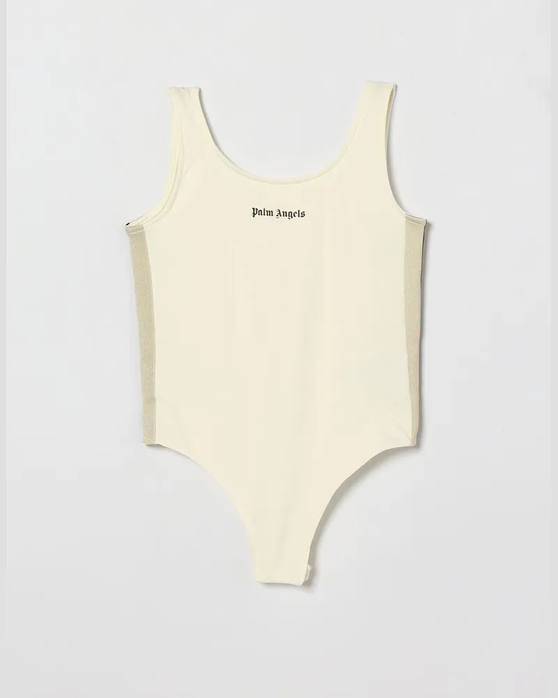 Palm Angels Body aus Viskose-Jersey mit Logo Weiß