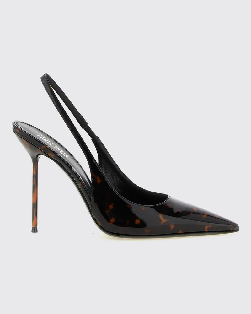 Paris Texas Lidia Slingback-Pumps aus Lackleder mit Schildpattmuster und hohem Stiletto-Absatz Braun