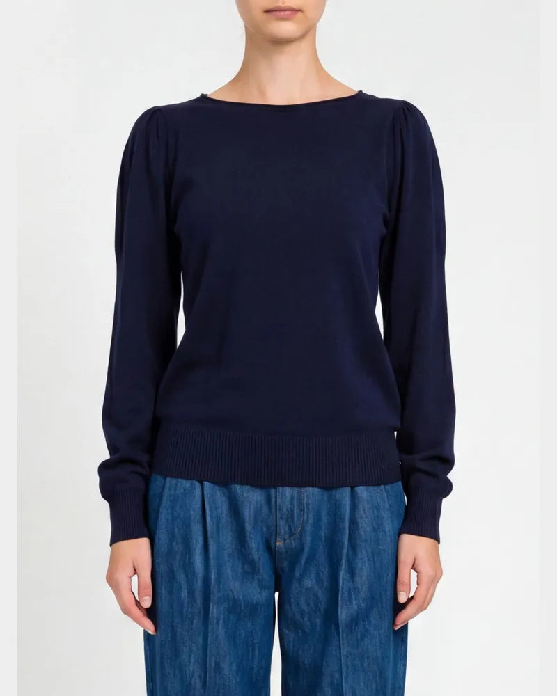 Twin-Set Viskose-Strick mit Schmuckdetail Blau