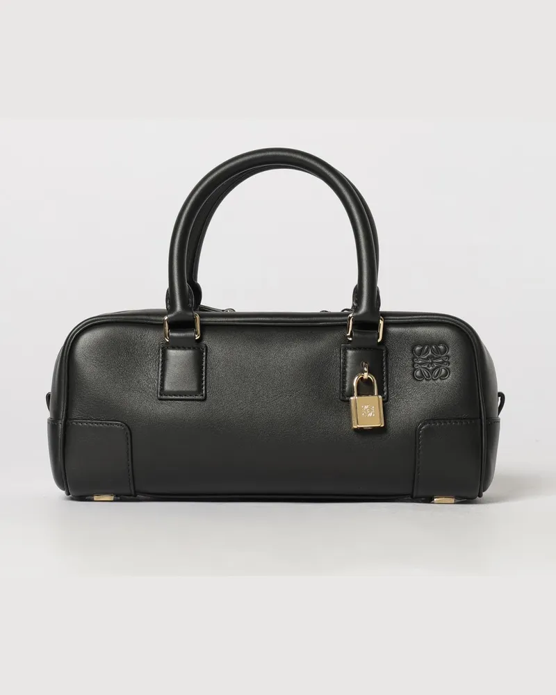 Loewe Amazona 23 Handtasche aus Nappa-Kalbsleder mit geprägtem Logo Schwarz