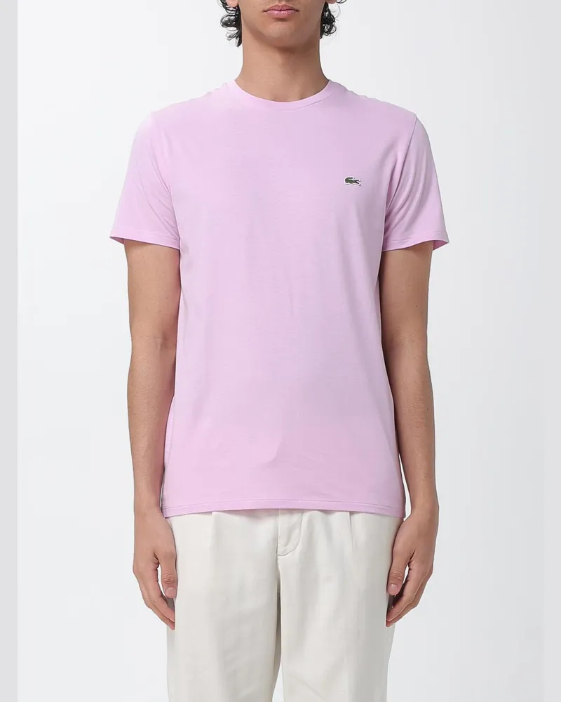 Lacoste Basic Baumwoll-Rundhals-T-Shirt Pink