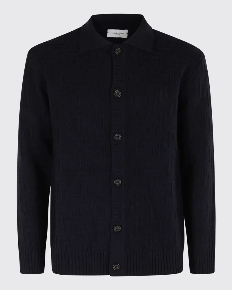 Paolo Pecora Milano Strickjacke herren Blau